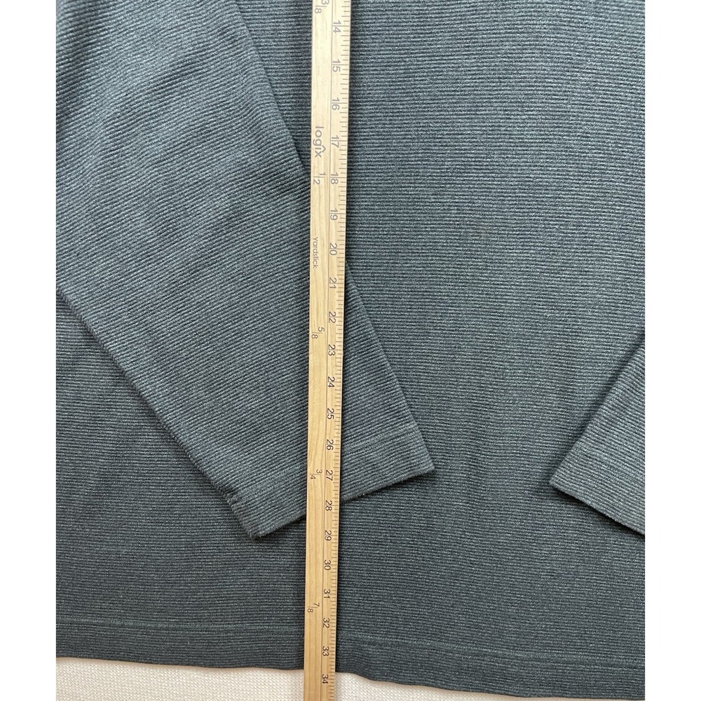 Van Heusen Flex Mens Quarter-Zip Pullover Shirt 4XLT Big & Tall Gray Minimalist - Picture 7 of 14